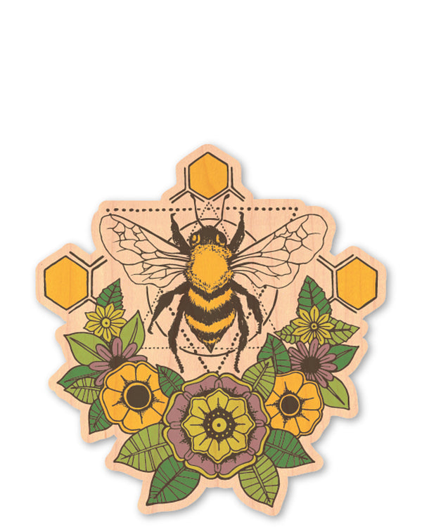 bee bottle tat™ (wood sticker!)