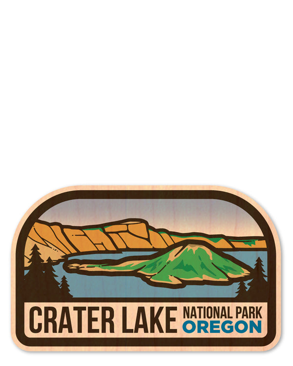 crater lake bottle tat™ (wood sticker!)